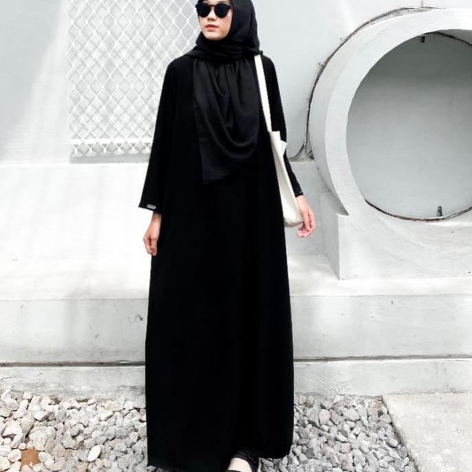 Abaya Polos Wanita / Gamis Santri Remaja Putri Terbaru Ukuran S M L Xl Xxl
