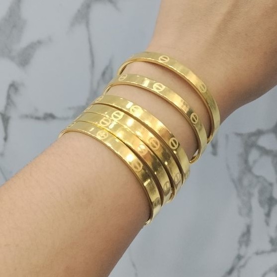 gelang Cartier lapis emas 6 biji