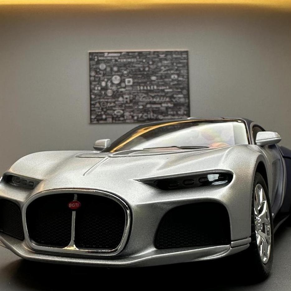 (R033) Miniatur Diecast Bugatti Atlantic Skala 1:32 & 1:24 With Sound And Light Pullback