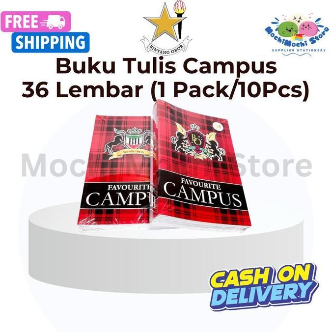 Whysirutoka - Buku Tulis Campus Favourite 36 Lembar (1 Pack Isi 10 Buku) | Buku Tulis Campus Forte 3