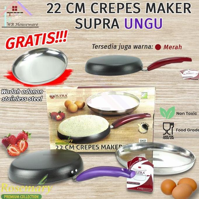 NEW Crepes maker 22cm / crepes pan anti lengket / crepes teflon SUPRA