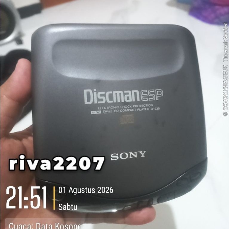 discman sony D-235 - cd compact player sony - pemutar cd