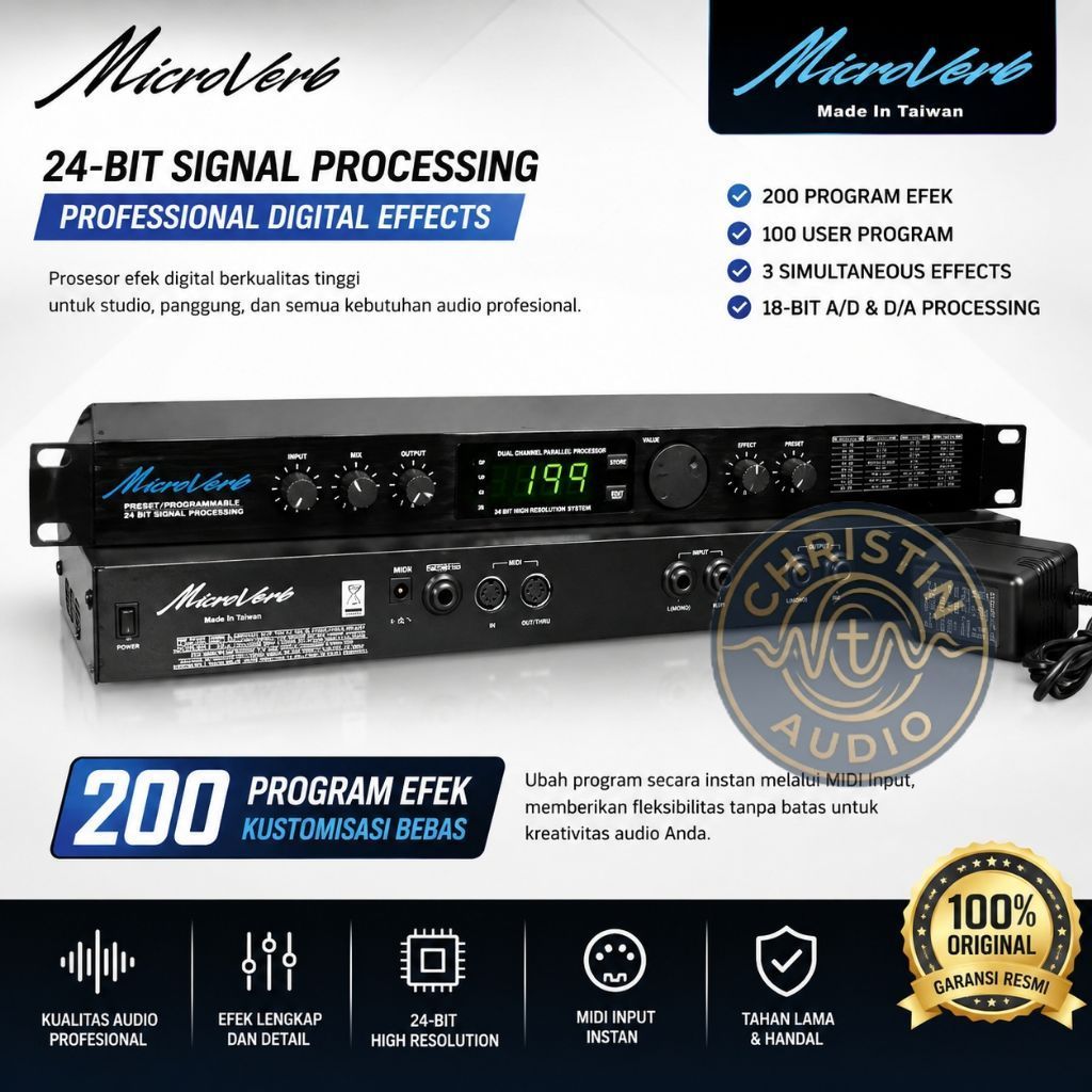 Effect Vocal Microverb4 / Microverb-4 Made In Taiwan Efek Vocal