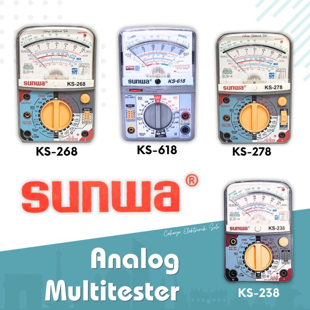 Multitester Multimeter Analog Sunwa KS 268 278 218 238 YX-380TR YX380 618 TR Buzzer Elektronik