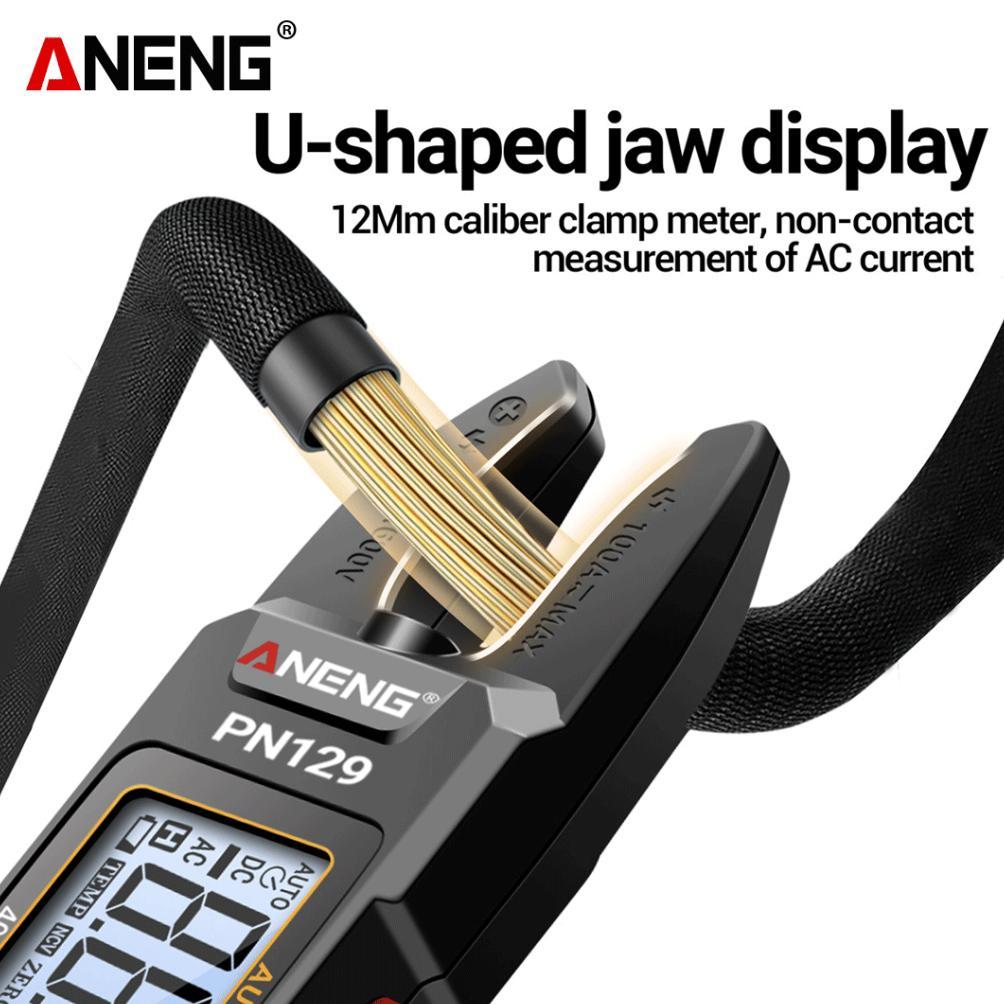 Aneng PN129 Clamp Meter U-shaped Smart 4000 Counts Multimeter AC/DC 600V Voltage Current Resist
