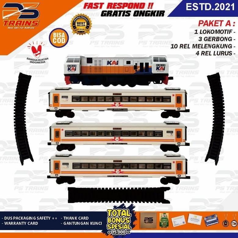 [NEW] [ MESIN EKSLUSIF ] RANGKAIAN MAINAN MINIATUR KERETA API CC206 PREMIUM