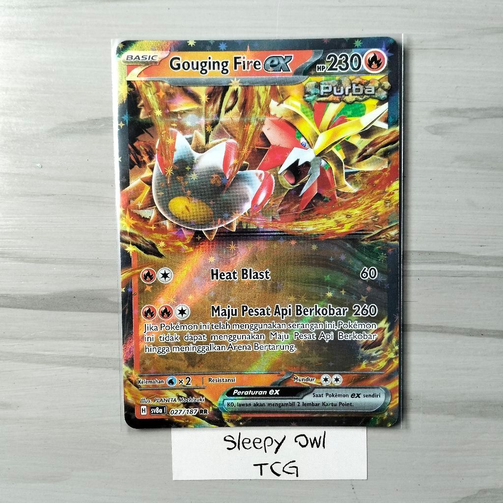 Gouging Fire EX - RR || SV8A 027/187 || Pokemon TCG Indonesia