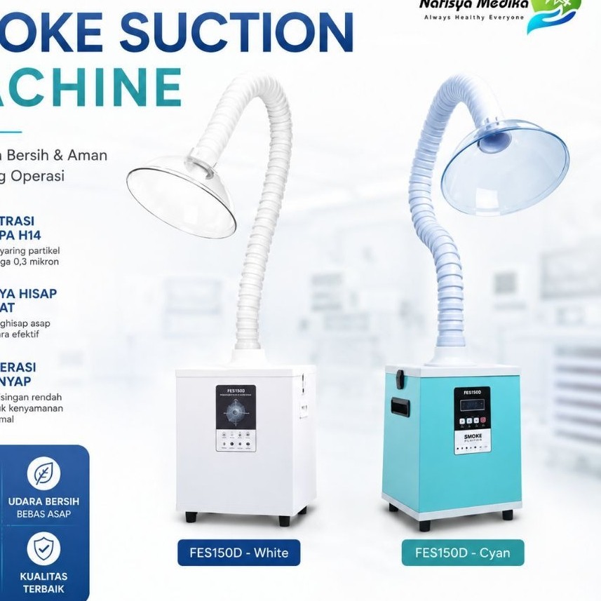 Smoke Suction Machine FES150D HEPA H14 Surgical Smoke Evacuator Penghisap Asap Bedah