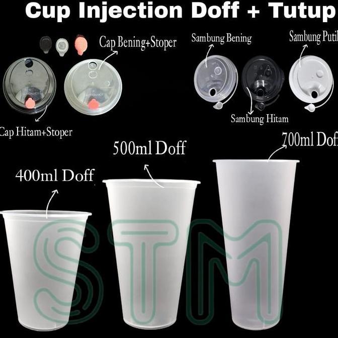 gevaniz_6711 - isi 25pcs/set gelas plastik frosted/cup doff/cup doff frosted/cup injection doff