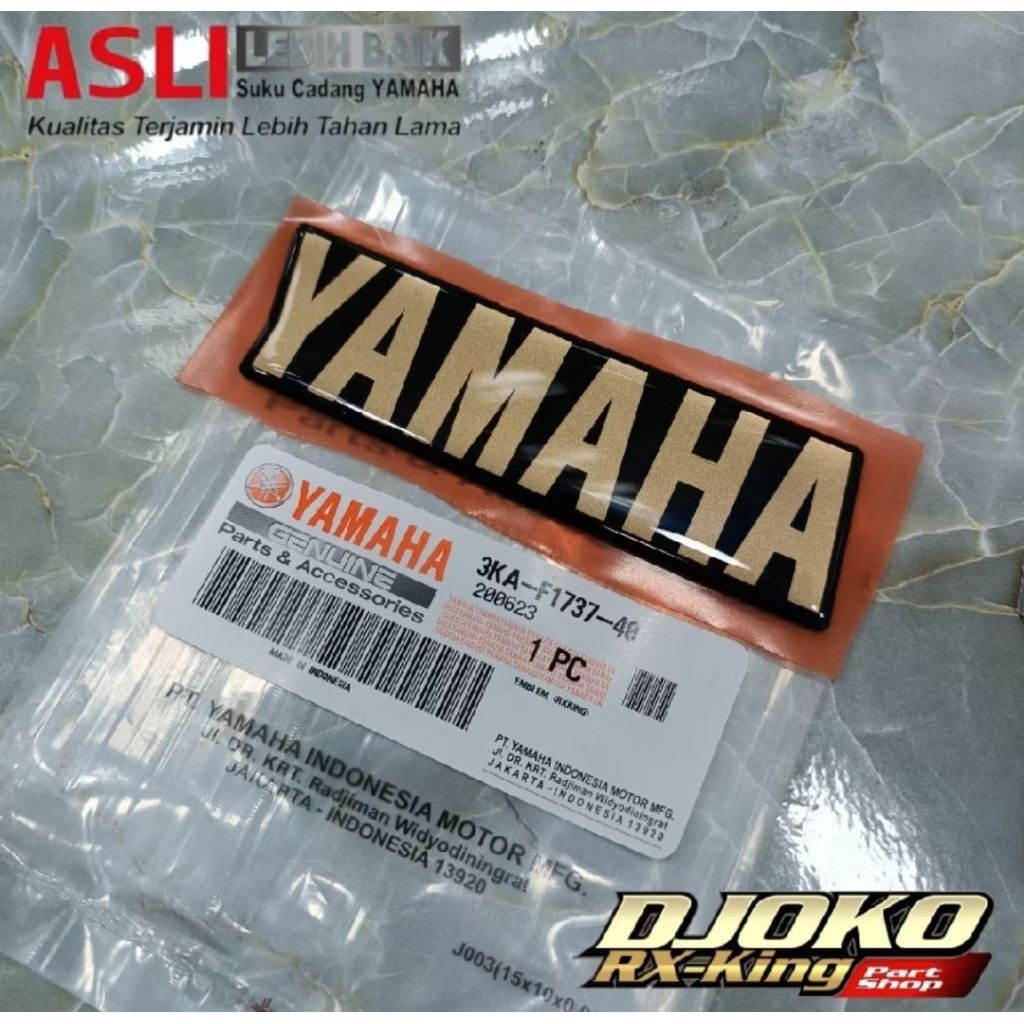 EMBLEM YAMAHA RX KING TIMBUL WARNA GOLD EMBLEM BOK RX KING 2002