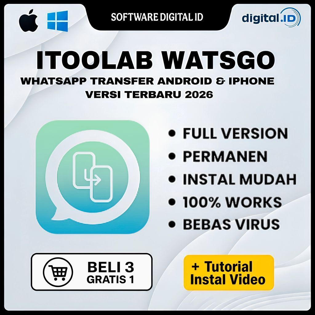 iToolab WatsGo 2026 Full Version Lifetime Permanen Windows | WhatsApp Transfer Android & iPhone