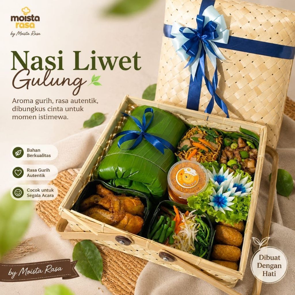 Paket Liwetan Gulung Enak/Nasi Liwet Tampah hampers Cantik/Nasi Liwet Gelaran 5 Porsi