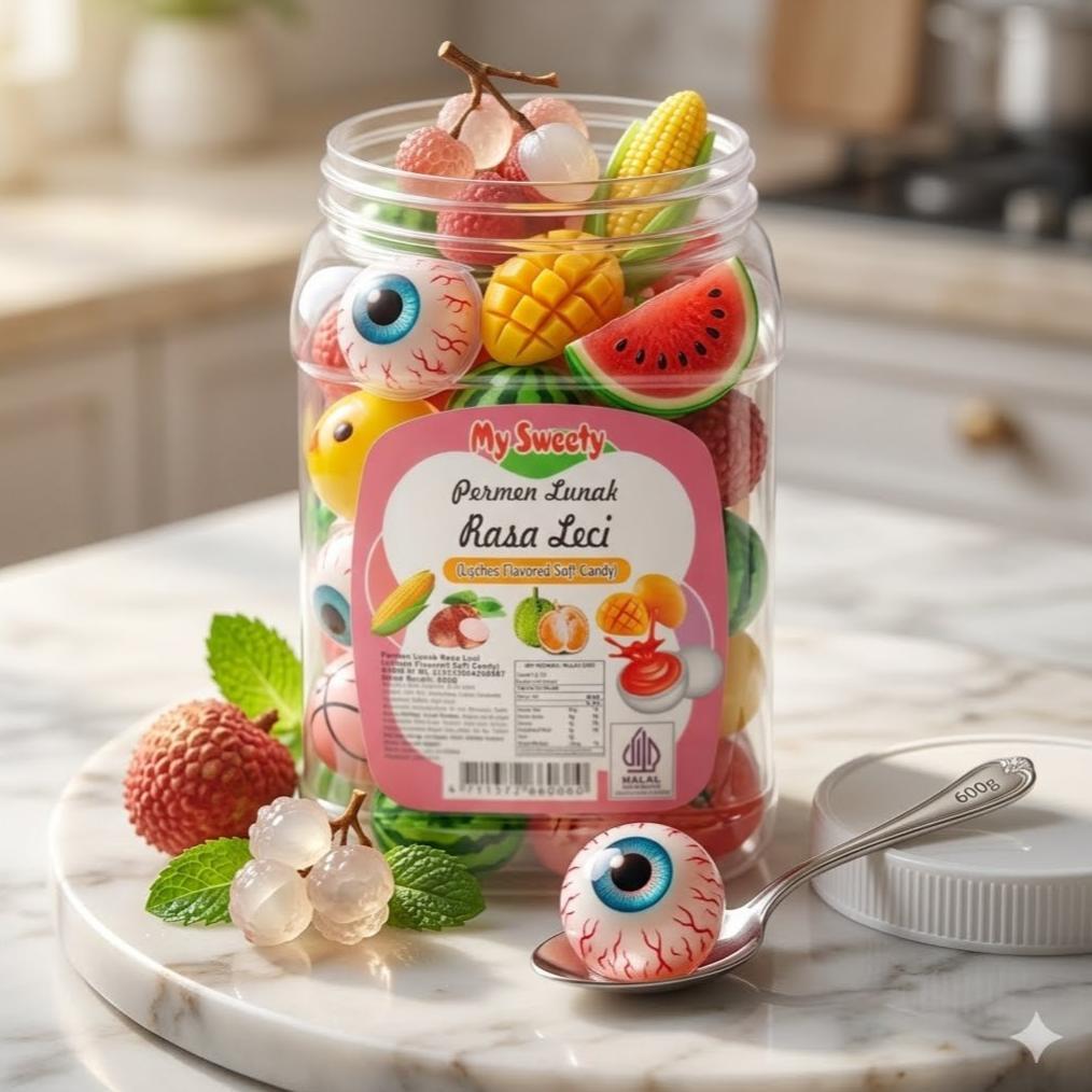 PERMEN LUNAK HALAL 50PCS VIRAL TIKTOK MY SWEETY ANEKA RASA BUAH Diskon