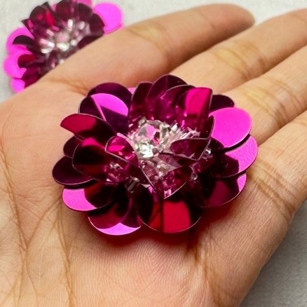 PAYET RANGKAI BUNGA 3D, BURGUNDY