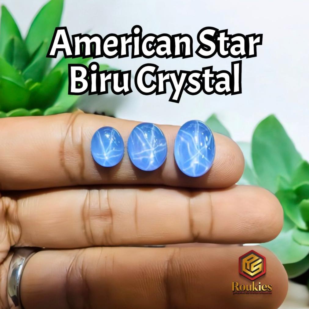 [HANYA BATU] Batu American Star Biru Crystal Termurah