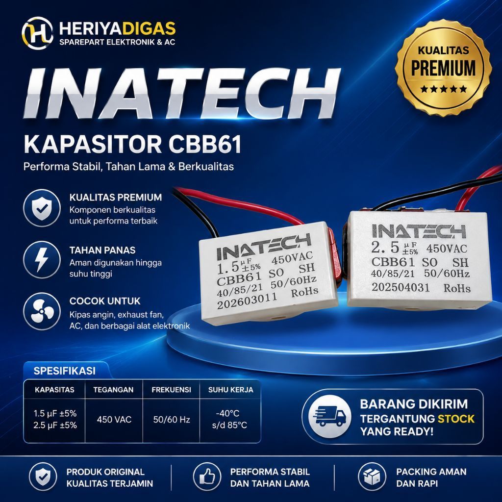 KAPASITOR KIPAS ANGIN INATECH