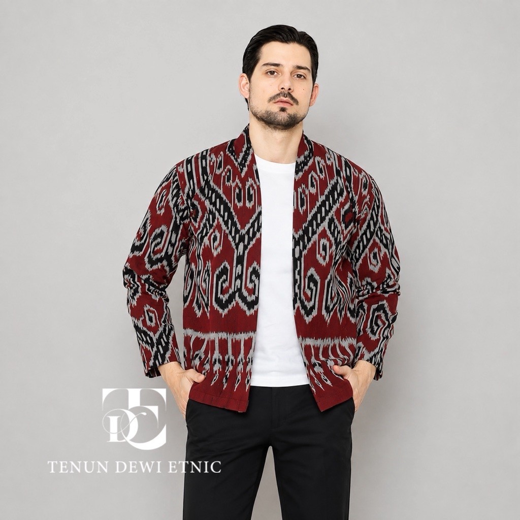 [TENUN ETNIK] Kimono Tenun Pria Outer Tenun Pria Atasan Pria Kemeja