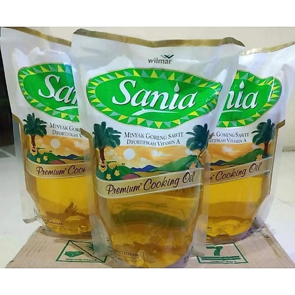 Sania Minyak Goreng Pouch Refill 2 Liter x 6 Pouch (1 Dus) Original | Sania 2L 2000ml Ready Stock