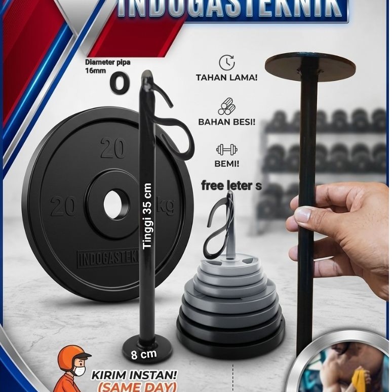 loading pin Dumbell Tray Alat Gym loading pin Fitnes kuat 100kg