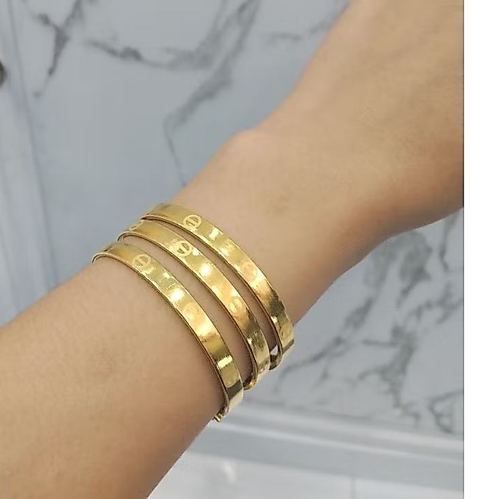 gelang Cartier lapis emas 3biji