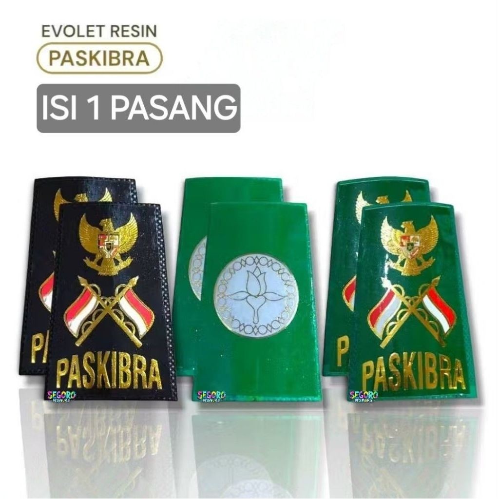 Evolet Paskibra Hijau Melati - Hijau Garuda - Hitam Garuda - Dek Paskibra