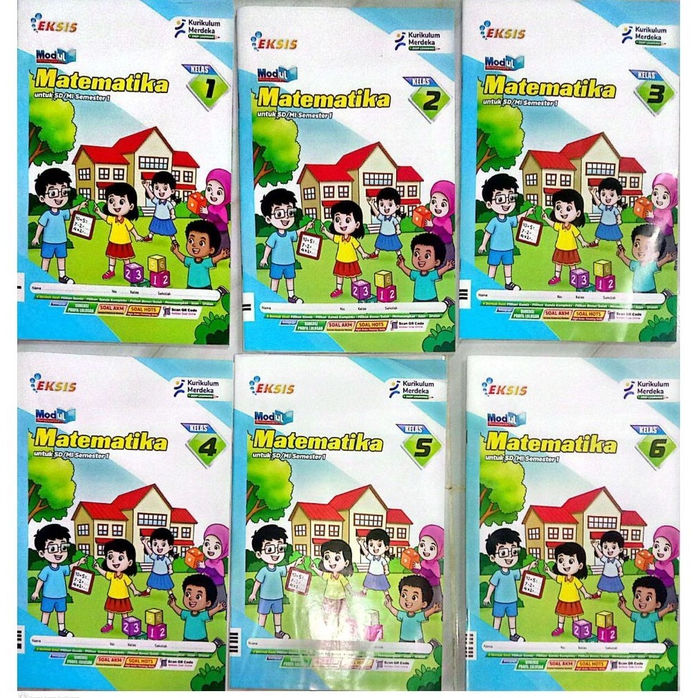 Buku Modul Matematika EKSIS untuk SD/MI Semester 1 Kelas 1-6 Kurikulum Merdeka