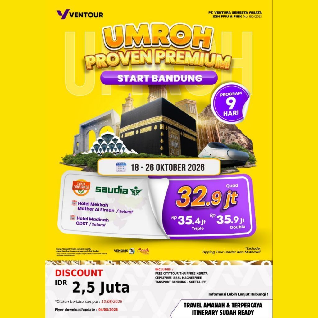 Paket DP Umroh Star Bandung Hemat Travel Umroh Perlengkapan Haji