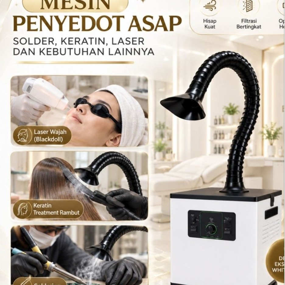 Mesin Penyedot Asap Profesional
Cocok digunakan untuk: • Laser Black Doll & Pico Laser • Keratin Tre