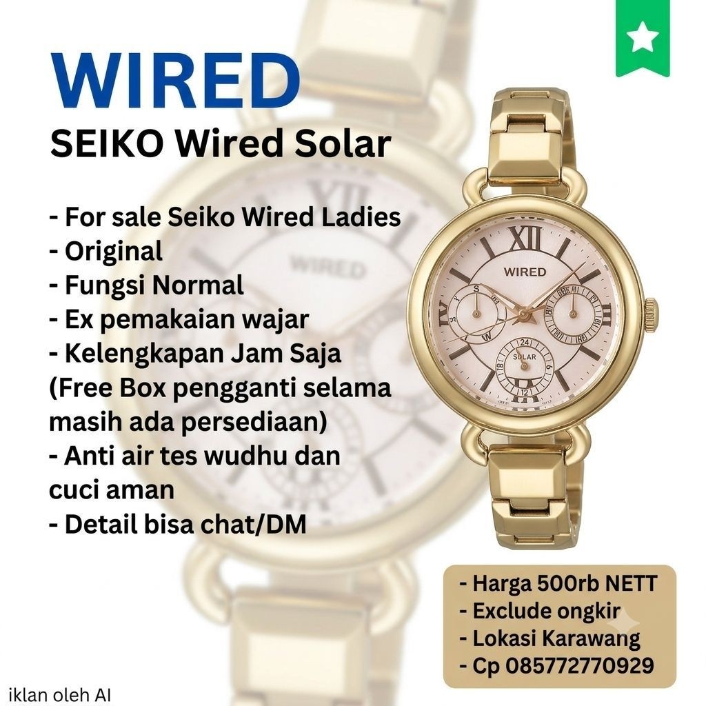 jam ex Japan Seiko Wired solar