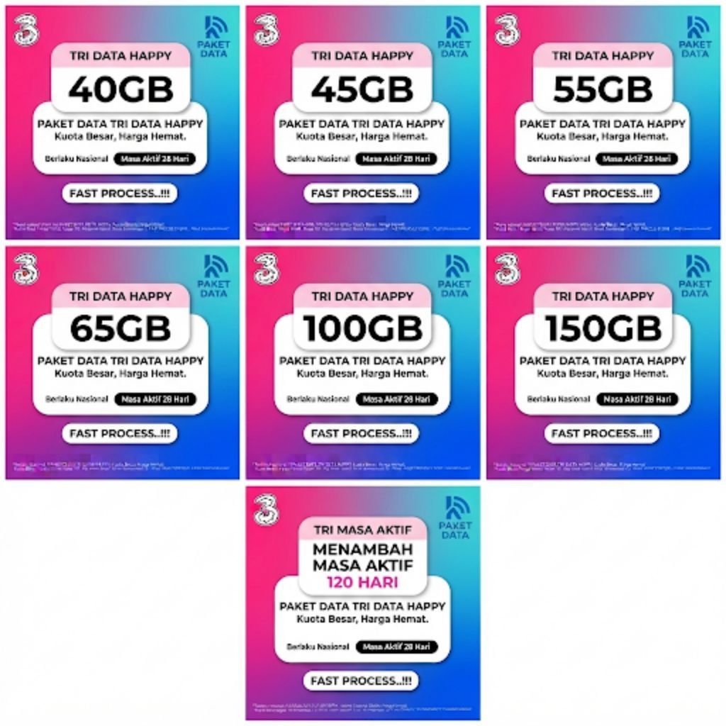 Paket Data 3 Happy