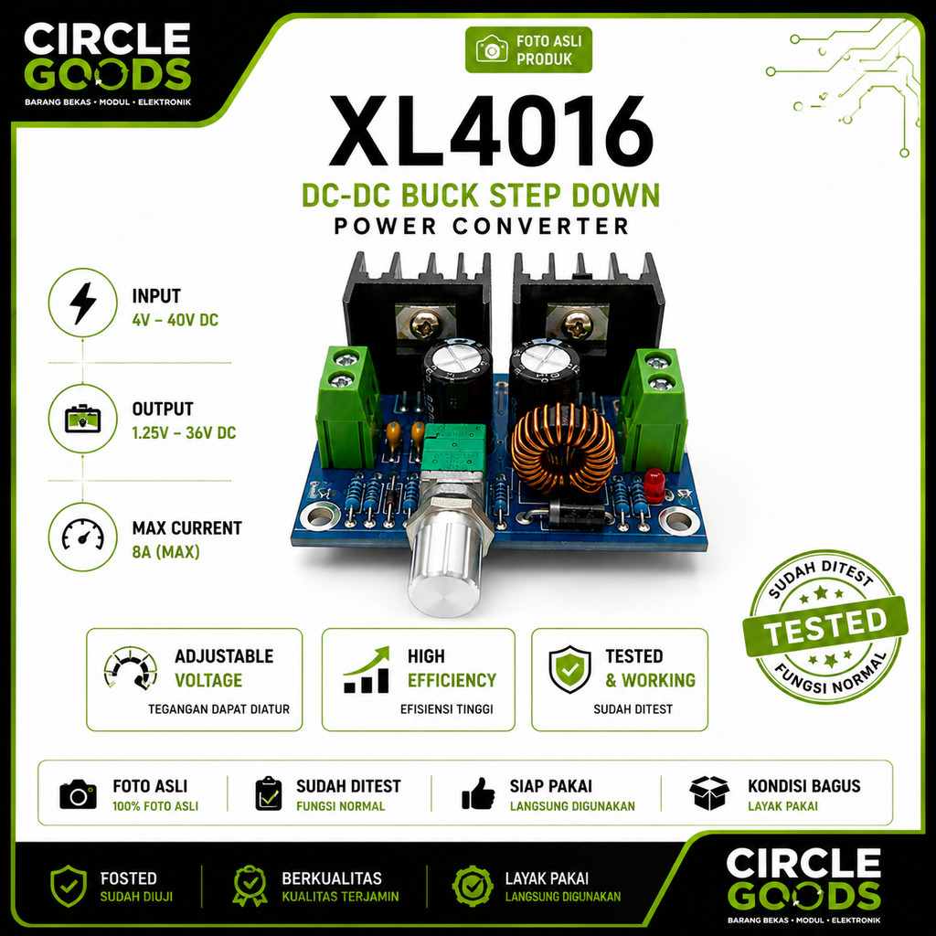 XL4016 8A Adjustable DC-DC Buck Converter Module