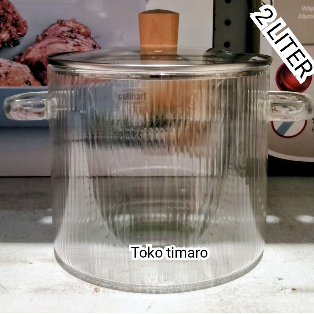 PANCI MASAK KACA BOROSILICATE 2L