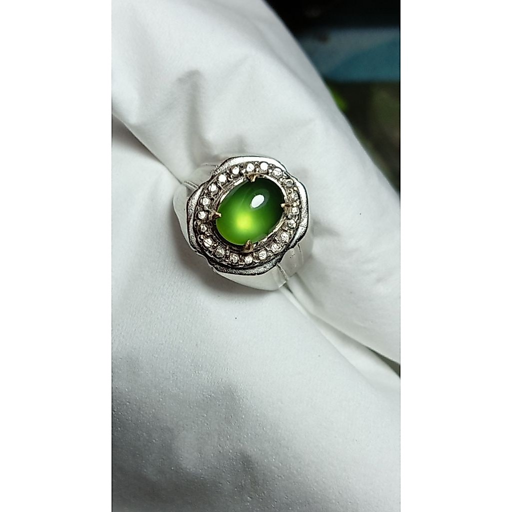 natural cincin batu akik giok aceh neon super crystal