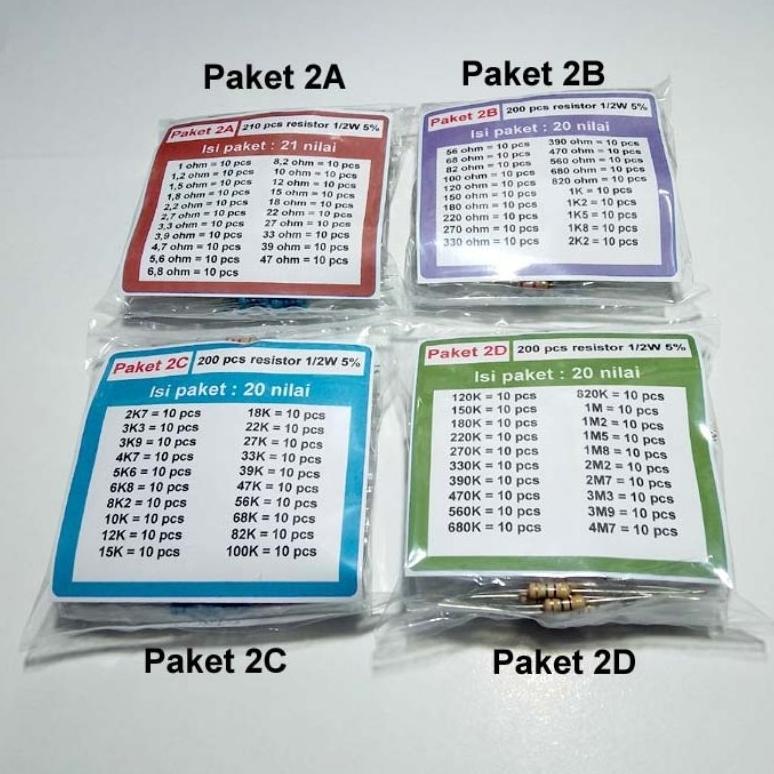 New Sale Paket Resistor 1/2W 5%