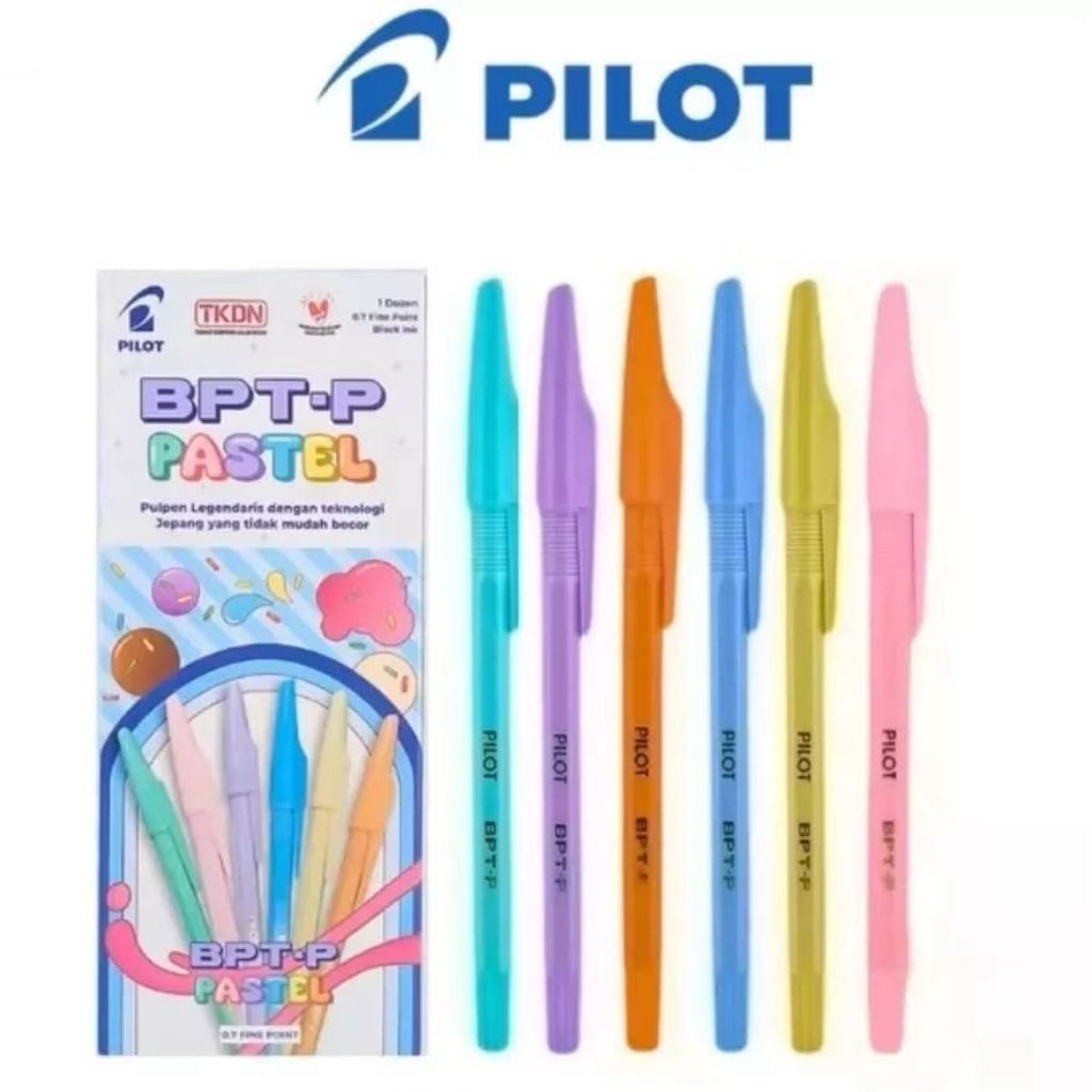 PILOT BPTP PASTEL PULPEN 1 PACK TINTA HITAM