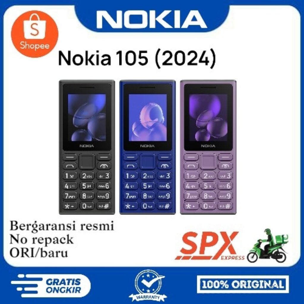 Hp NOKIA 105  Dual sim (NEW) BISA PENGIRIMAN INSTAN