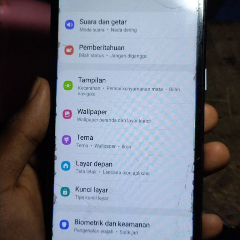 lcd lokal copotan samsung a10s minus retak tp normal