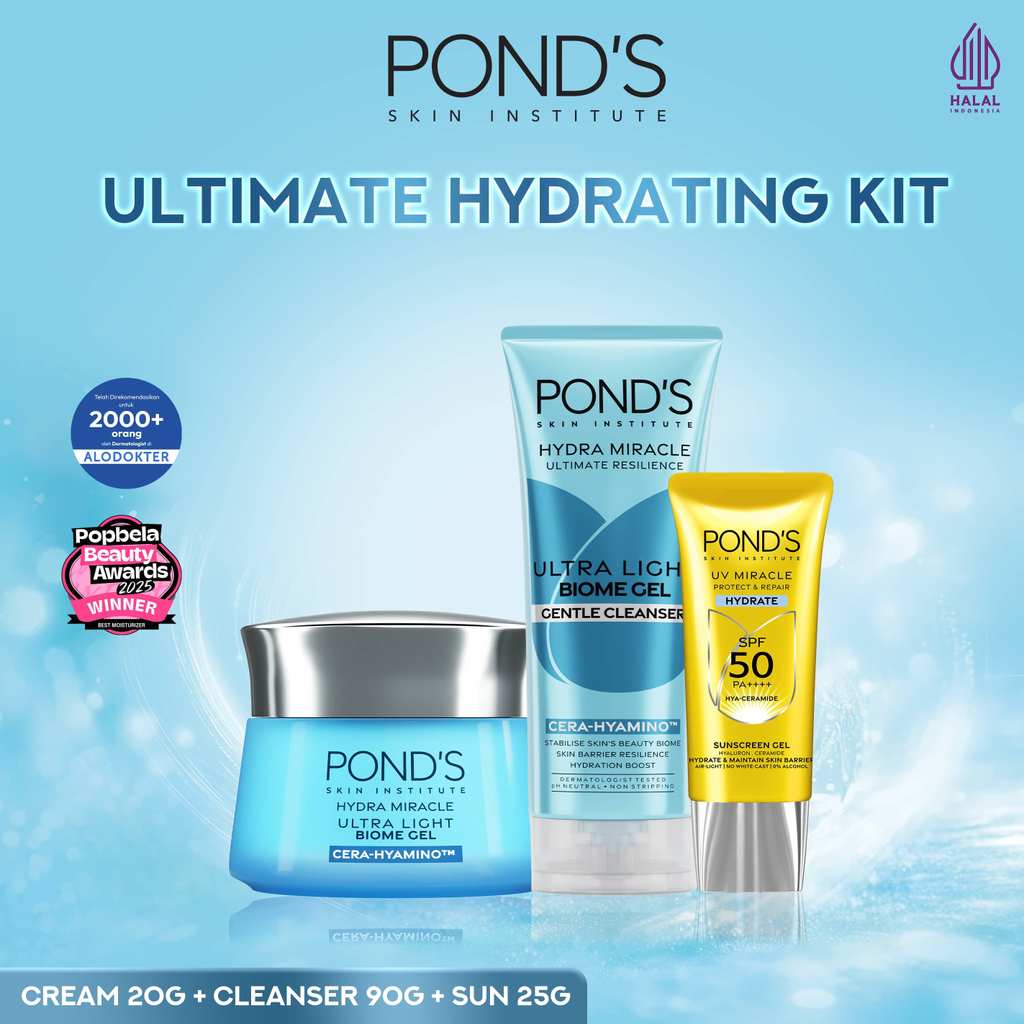 HYDRATE & GLOWING | PONDS Basic Skincare Kit | HYDRATING SERIES l CERA-HYAMINO 300x Ceramide Booster