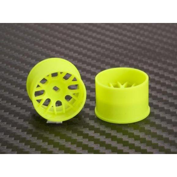 488YR14 MINI-Z AWD MACHINE CUT BBS REAR WHEEL R14 YELLOW