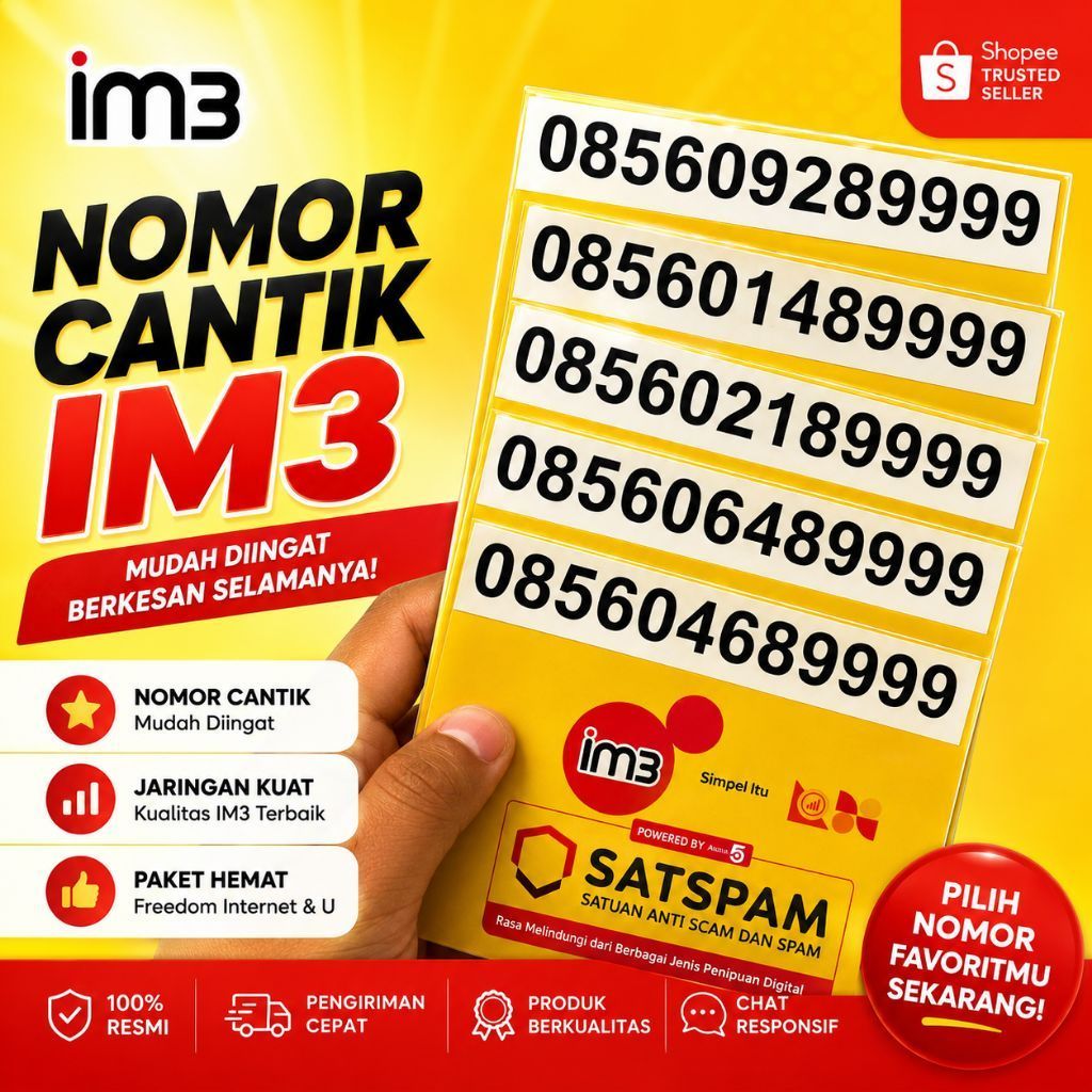 Nomor Cantik 5G | Nomor HP Cantik Premium Jual Nomor Cantik | Nomor HP Unik & Mudah Diingat 9999 kwa