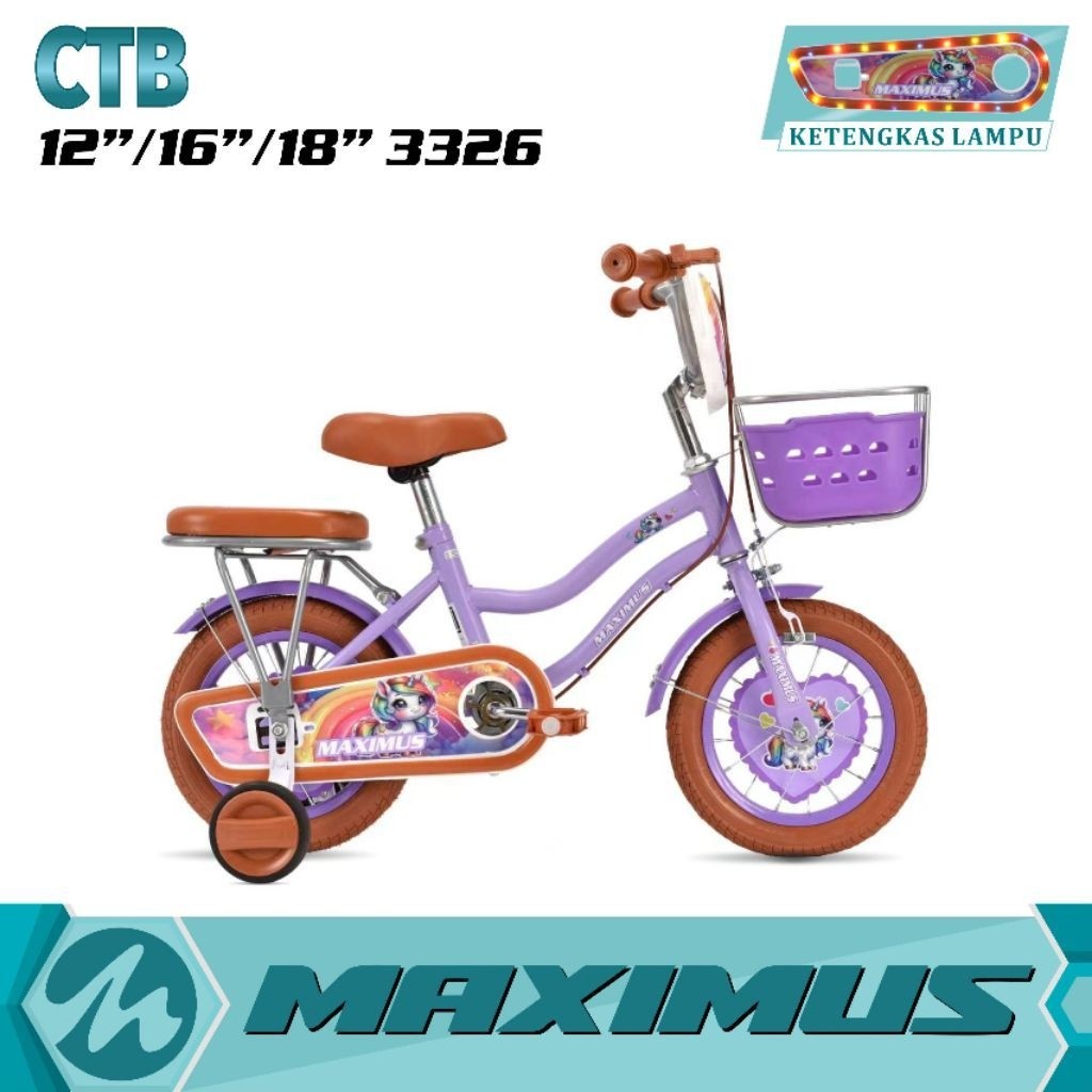 Sepeda Anak Cewek/Perempuan MINI MAXIMUS