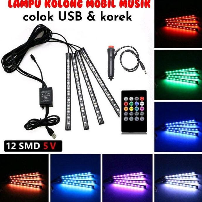 Lampu LED Kolong mobil SENSOR MUSIK