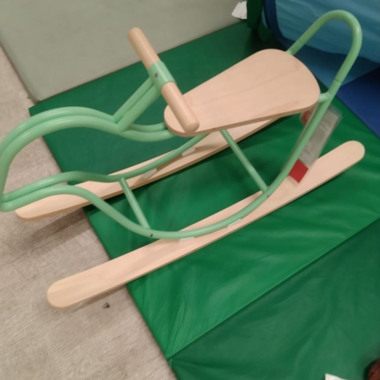 Mainan anak jungkat jungkit kursi goyang bentuk burung mainan kayu kuda goyang