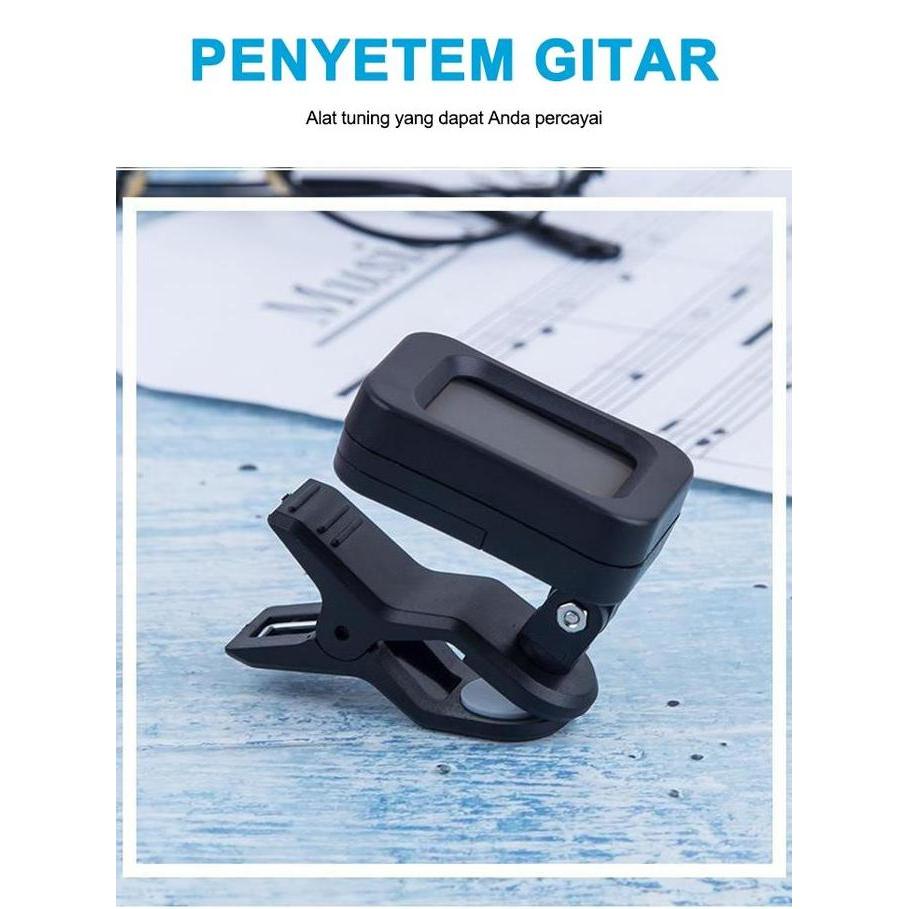Tuner gitar, tuner alat musik profesional, tuner elektrik, kalibrasi otomatis, pemula universal