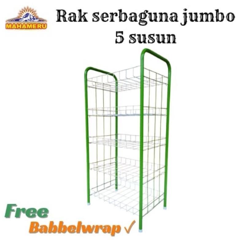 Rak Serbaguna Jumbo 5 Susun Rak Chiki Rak Cemilan Besi Anti Karat Mahameru