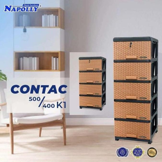 Lemari plastik laci napolly Contac