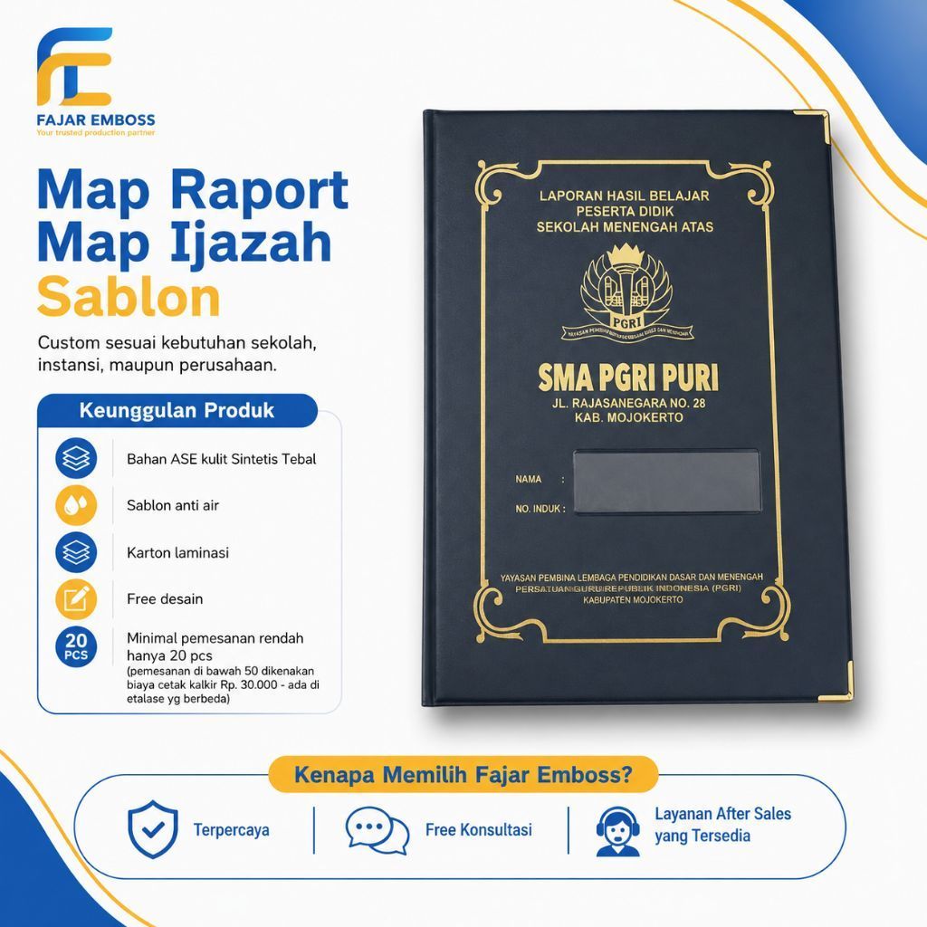 (FE) Map Raport Sablon Map Ijazah K13 Kurikulum Merdeka