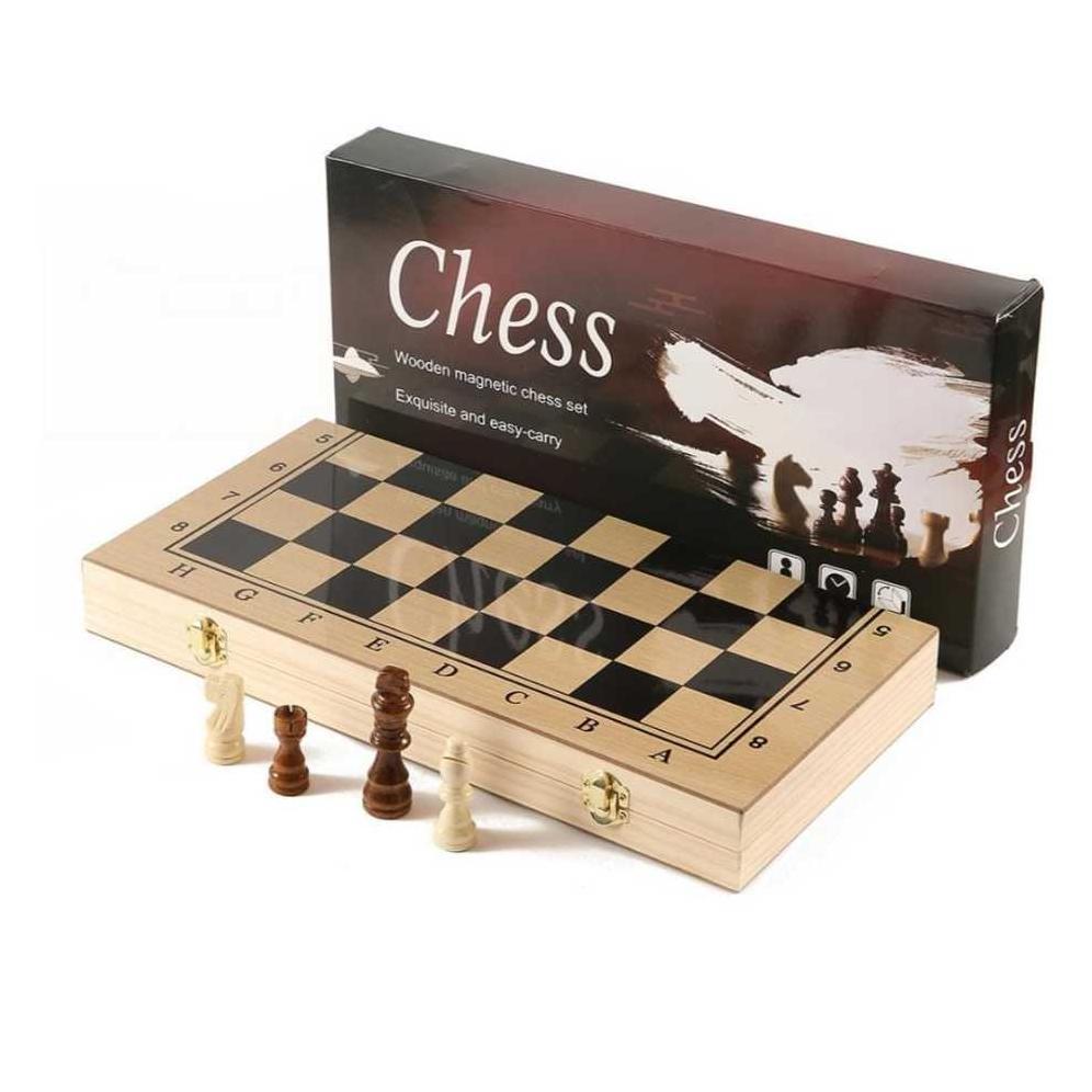 Set Catur Magnetik Kayu Lipat Chess Wooden Magnetic Chess Set Diskon