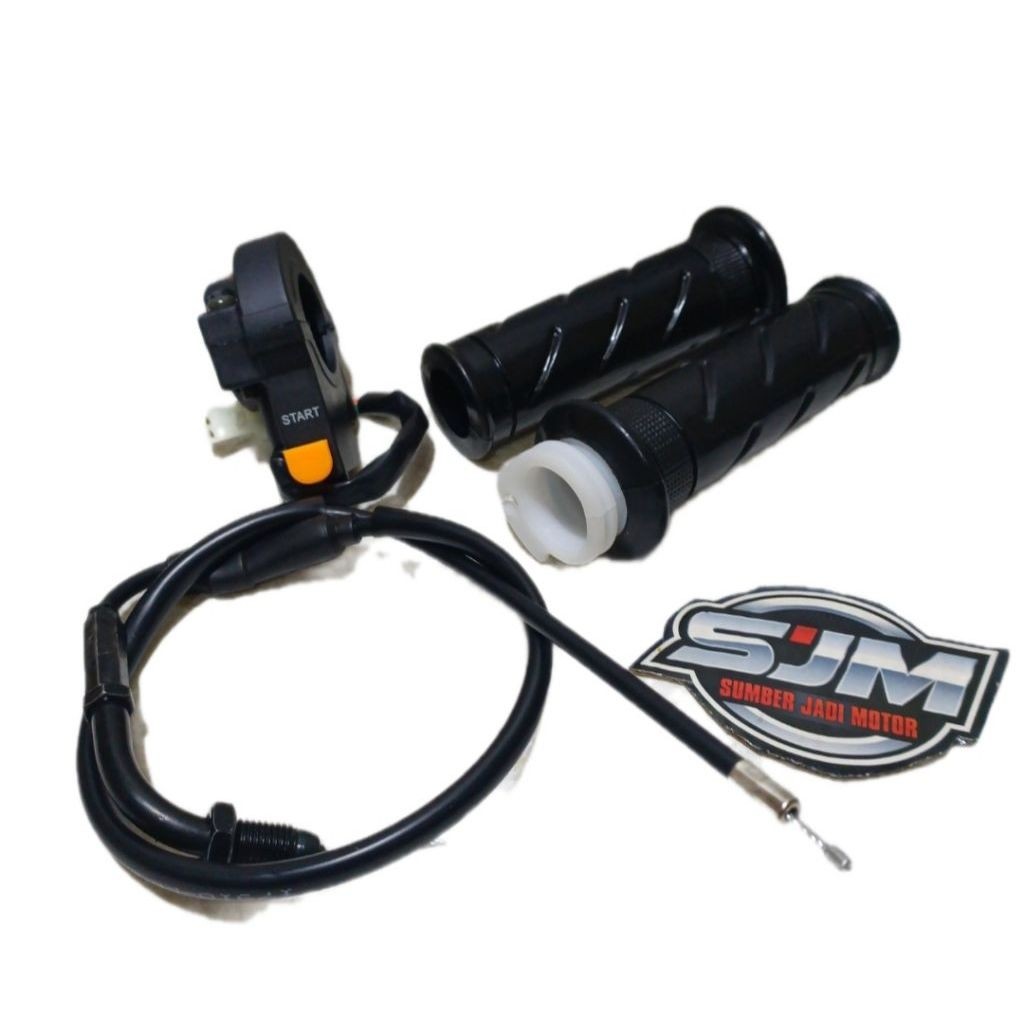 Holder gas kanan-handgrip pipa gas-kabel tali gas supra lama supra x supra 100 SET