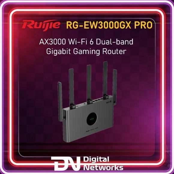 TERBARU - RG EW3000GX PRO Ruijie EW3000GX PRO AX3000 WiFi6 Dualband Gigabit Gaming Router Ruijie RG 